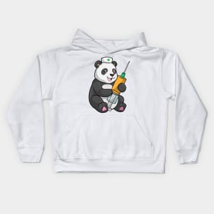 Panda as Nurse with Syringe Kids Hoodie